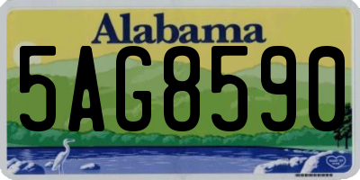 AL license plate 5AG8590