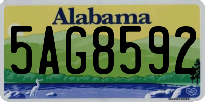 AL license plate 5AG8592