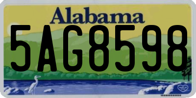 AL license plate 5AG8598