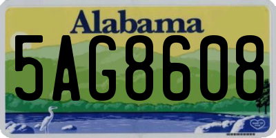 AL license plate 5AG8608