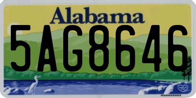 AL license plate 5AG8646