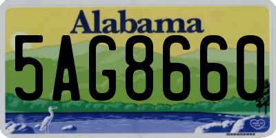 AL license plate 5AG8660