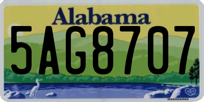 AL license plate 5AG8707