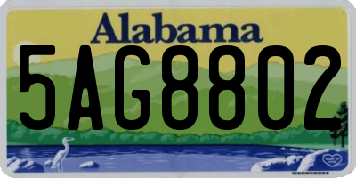 AL license plate 5AG8802