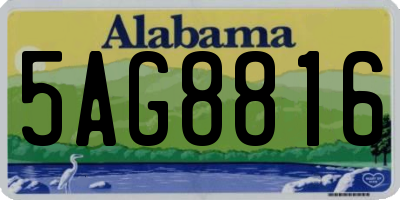 AL license plate 5AG8816
