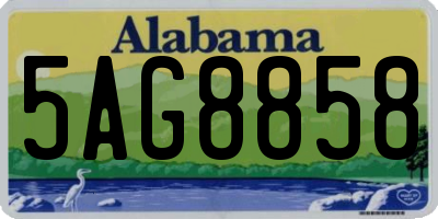 AL license plate 5AG8858