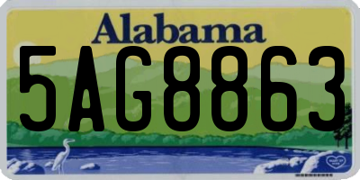 AL license plate 5AG8863