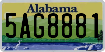 AL license plate 5AG8881