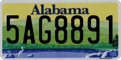 AL license plate 5AG8891