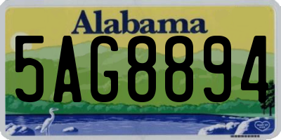 AL license plate 5AG8894