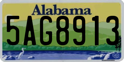 AL license plate 5AG8913