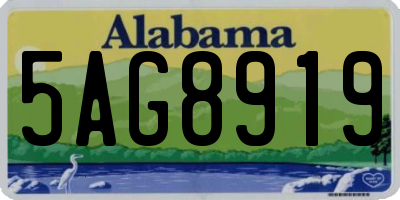 AL license plate 5AG8919