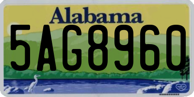 AL license plate 5AG8960