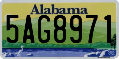 AL license plate 5AG8971