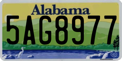 AL license plate 5AG8977