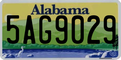 AL license plate 5AG9029