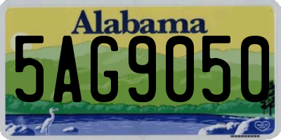 AL license plate 5AG9050