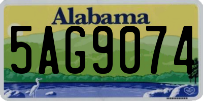 AL license plate 5AG9074