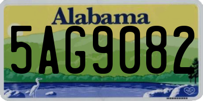 AL license plate 5AG9082