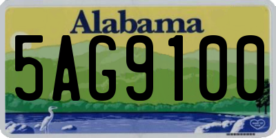 AL license plate 5AG9100