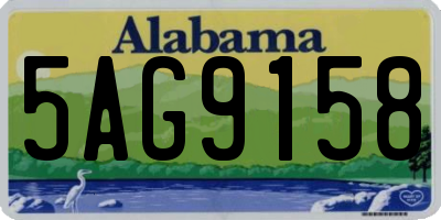 AL license plate 5AG9158
