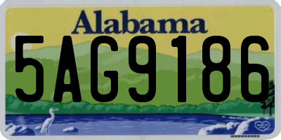 AL license plate 5AG9186