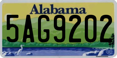 AL license plate 5AG9202