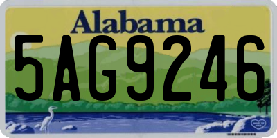 AL license plate 5AG9246