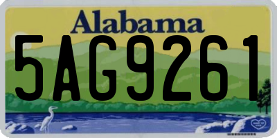AL license plate 5AG9261