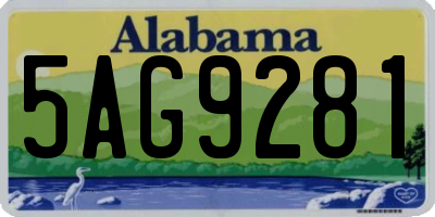 AL license plate 5AG9281