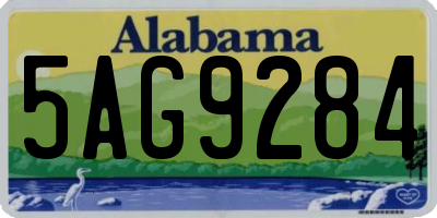 AL license plate 5AG9284