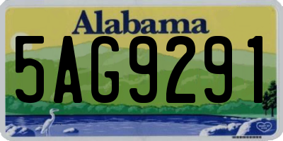 AL license plate 5AG9291