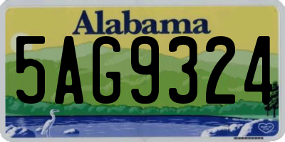 AL license plate 5AG9324