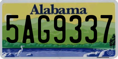 AL license plate 5AG9337