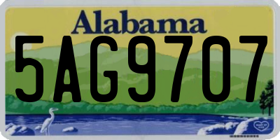 AL license plate 5AG9707