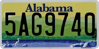 AL license plate 5AG9740