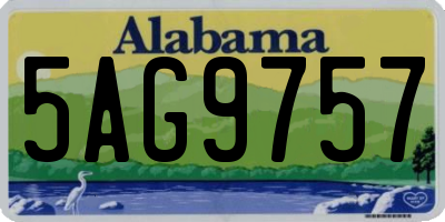 AL license plate 5AG9757
