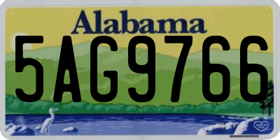 AL license plate 5AG9766