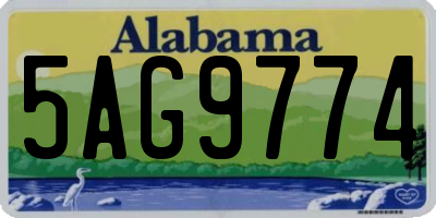 AL license plate 5AG9774