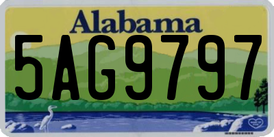 AL license plate 5AG9797