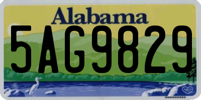 AL license plate 5AG9829