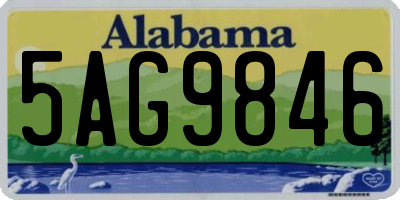 AL license plate 5AG9846