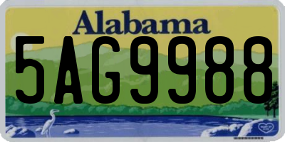 AL license plate 5AG9988