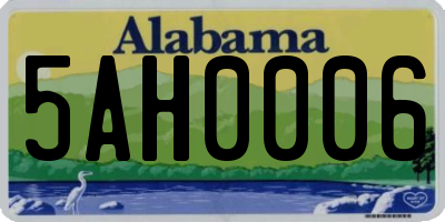 AL license plate 5AH0006
