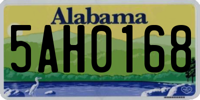 AL license plate 5AH0168