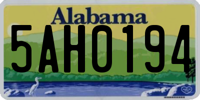 AL license plate 5AH0194