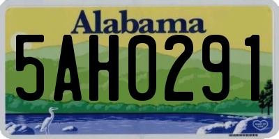 AL license plate 5AH0291