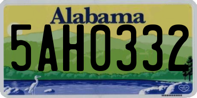 AL license plate 5AH0332