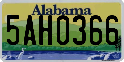 AL license plate 5AH0366