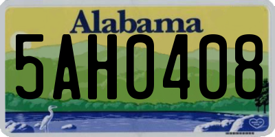 AL license plate 5AH0408
